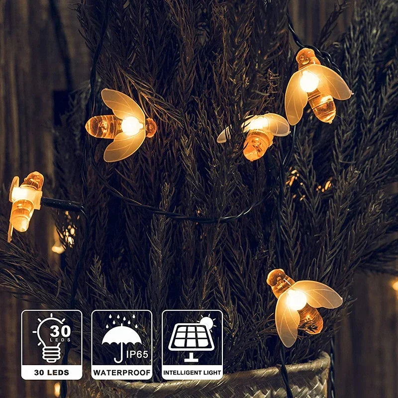 SolarBee – Guirlande lumineuse alimentée par solar pour l'extérieur