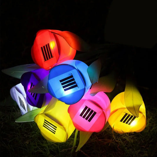 Sunbeam – Lampes de jardin à fleurs solaires