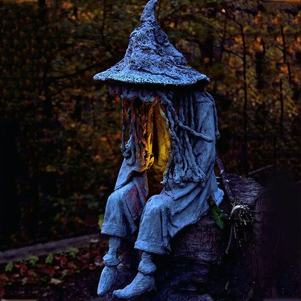 Floroux Statue de sorcière alimentée par énergie solaire | Lumière de jardin magique | Lampe solaire d'ambiance pour extérieur