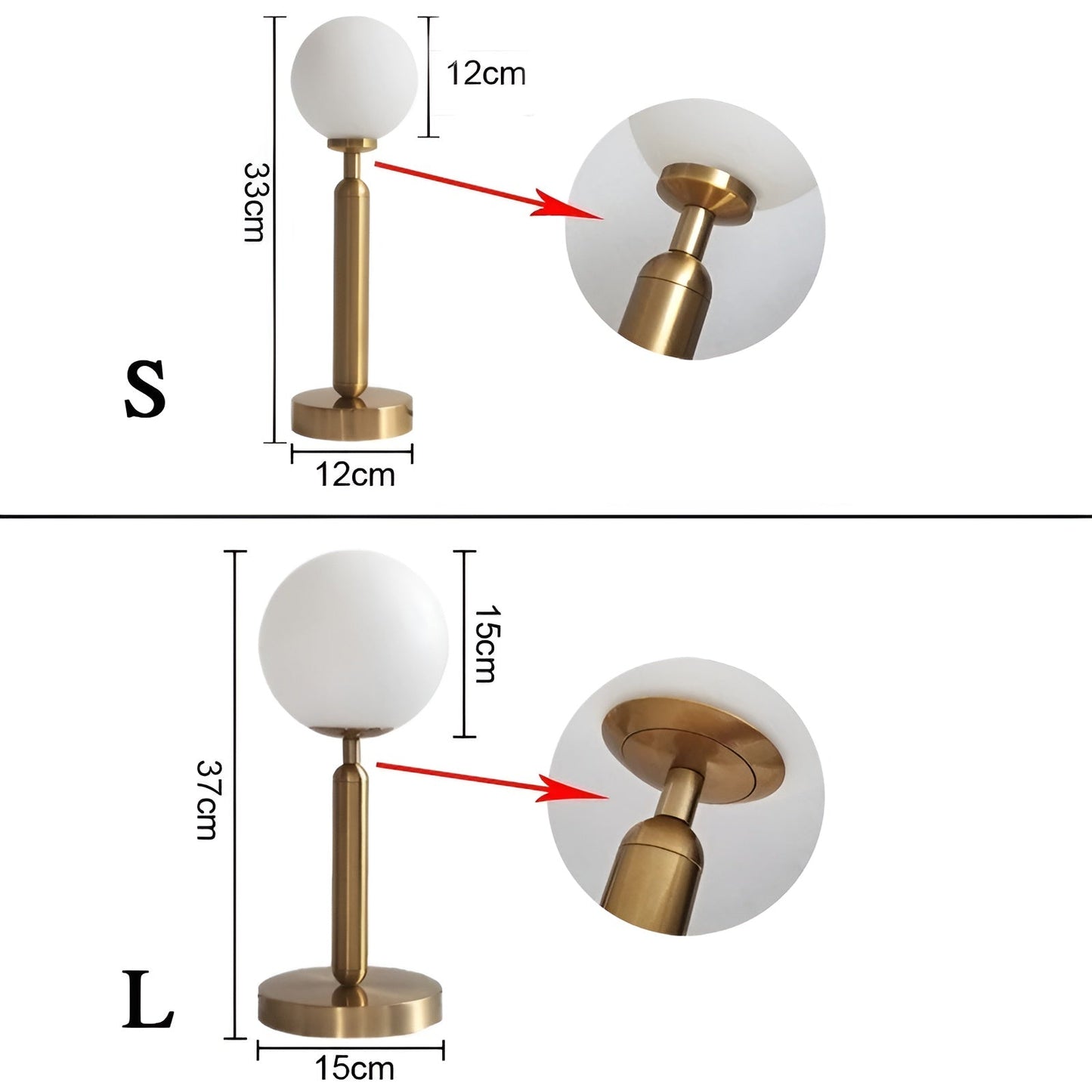 SphereShine Luxe Lampe de Table en Verre & Laiton – Élégance et LED