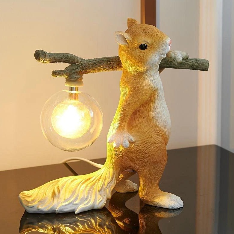 Floroux - Jolie lampe de nuit écureuils pour une atmosphère confortable