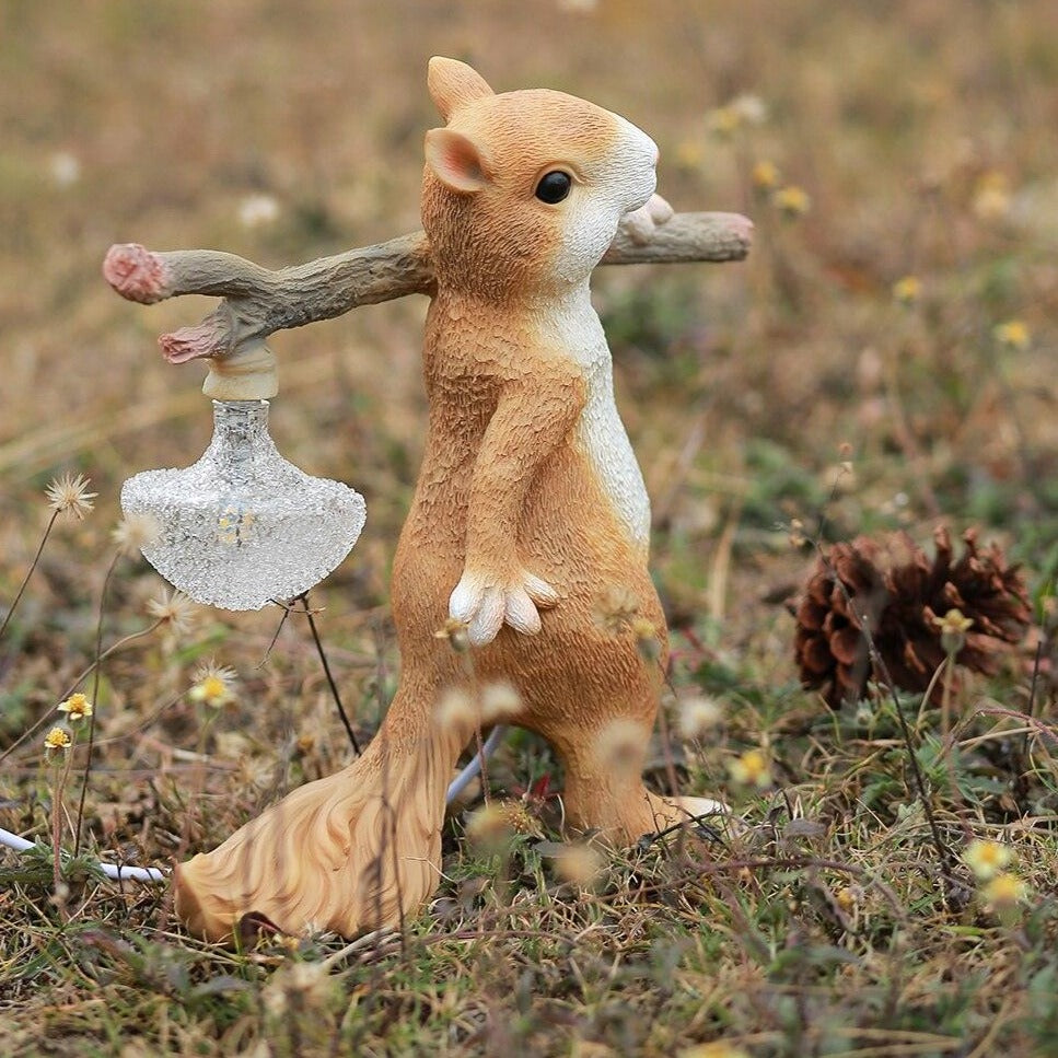 Floroux Lampe de table écureuil | Design ludique | Éclairage LED | Décoration charmante pour la maison