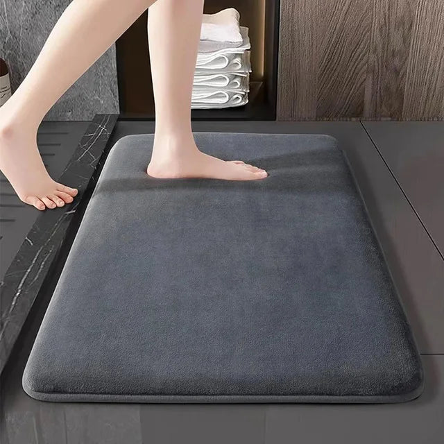 Floroux - Tapis de bain corail velours