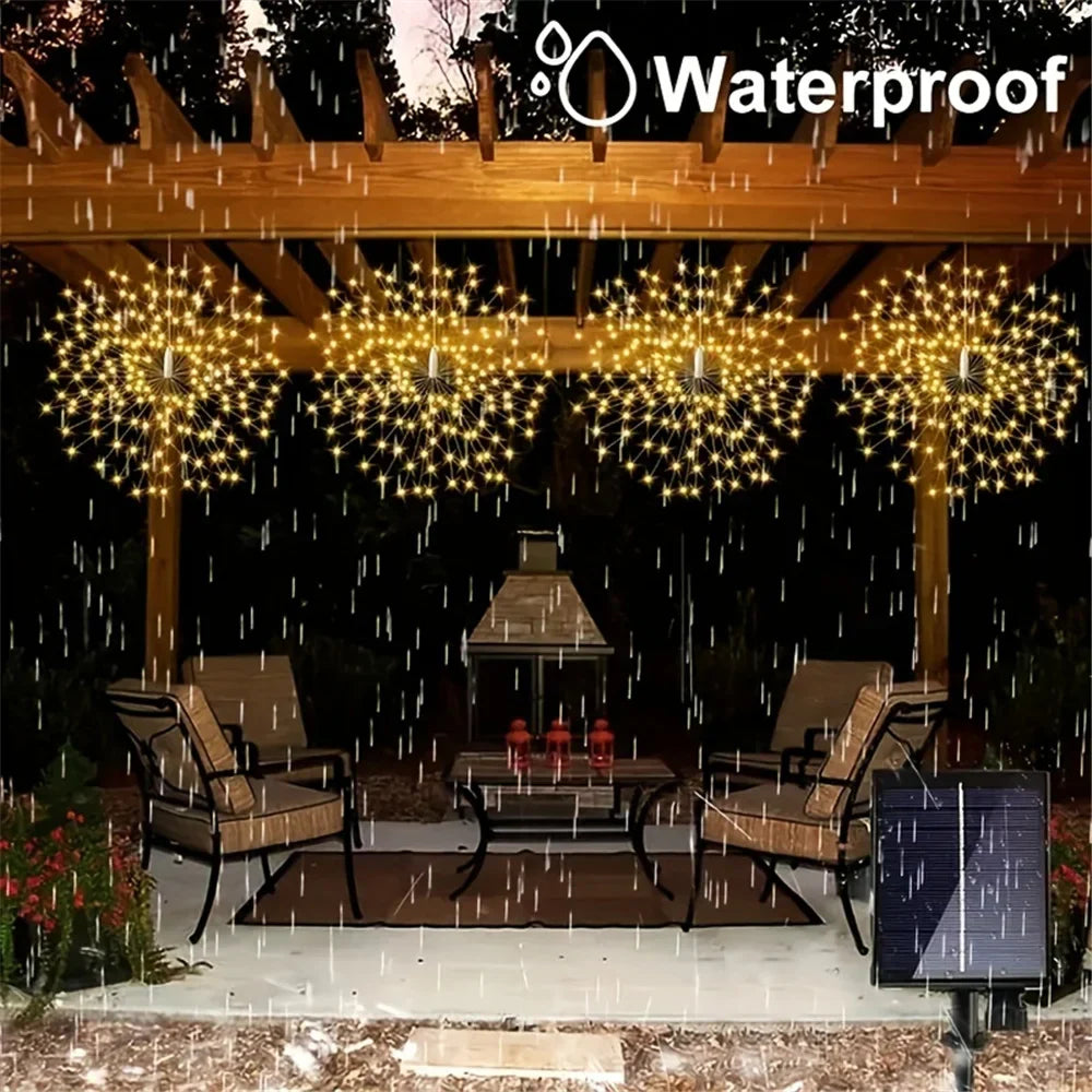 Sonnenflamme – lampes solaires suspendues de feu d'artifice