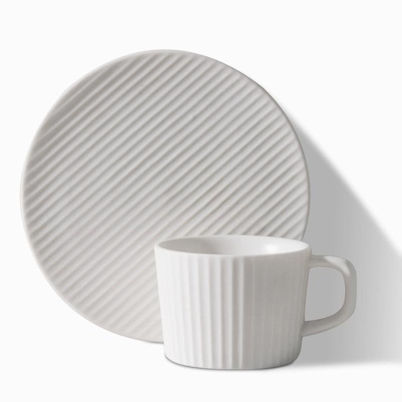 ElegantSips – Ensemble de Tasses à Café en Pierre avec Cuillère