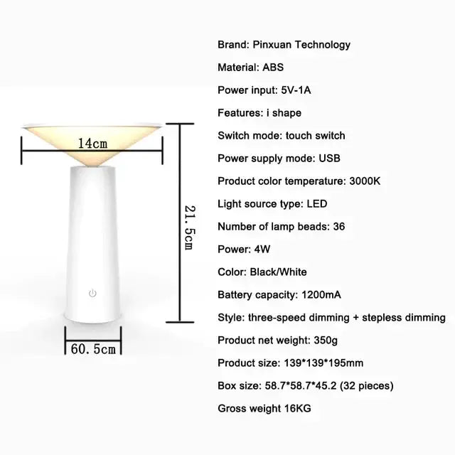 LumièreLibérée - Lampe de Table Sans Fil