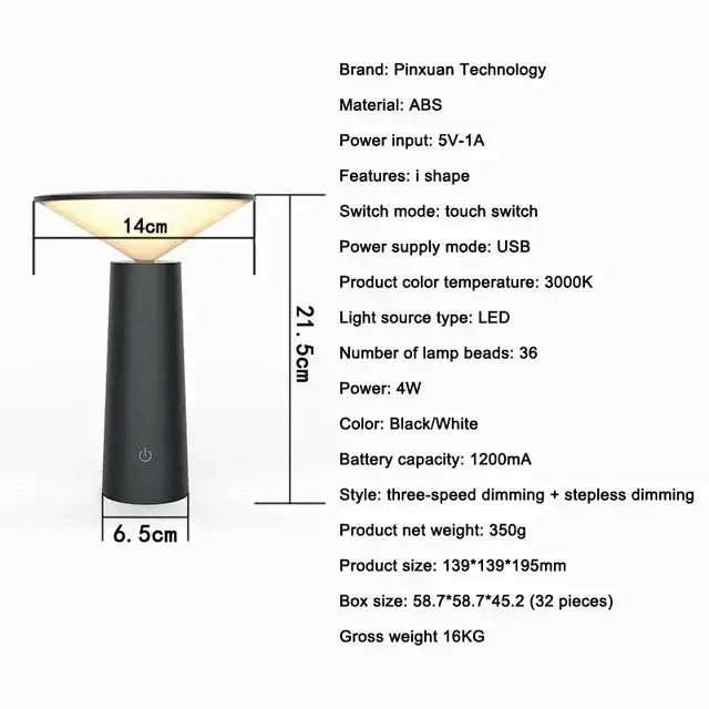 LumièreLibérée - Lampe de Table Sans Fil