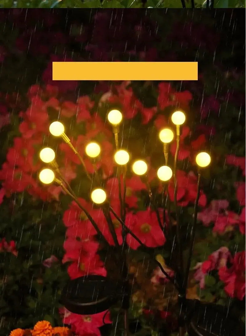Floroux - Lampe solaire à lucioles à trois têtes