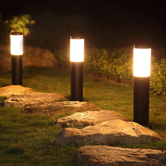 Floroux - Lampe de jardin en acier inoxydable