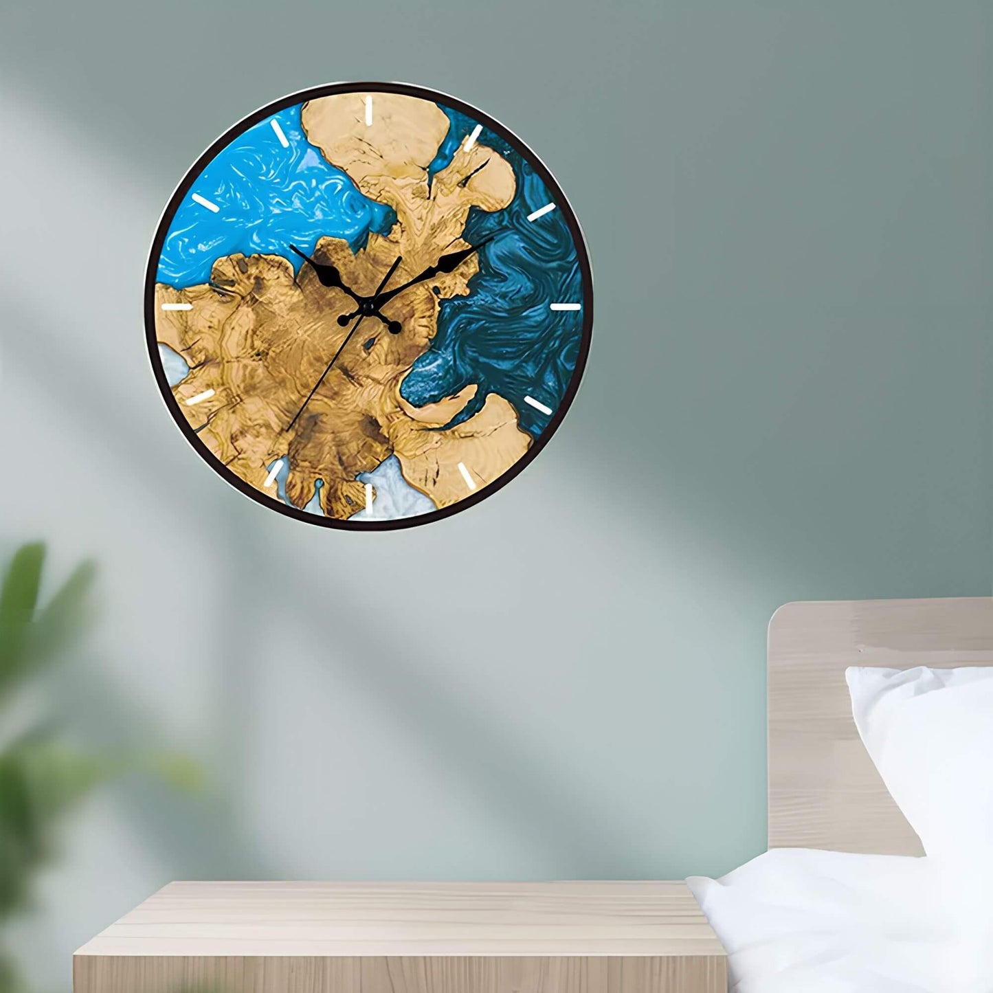 Floroux | Horloge murale esthétique en bois naturel