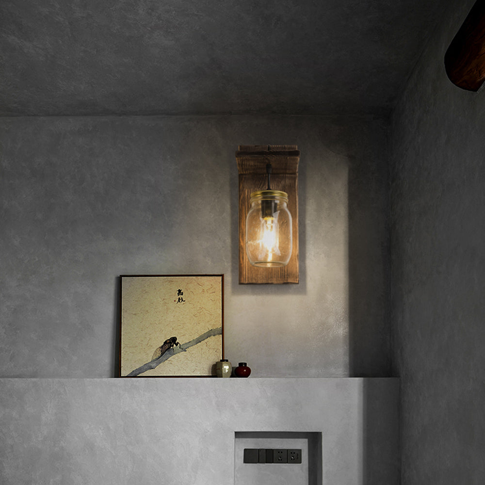 Floroux | Lampe murale en verre rustique