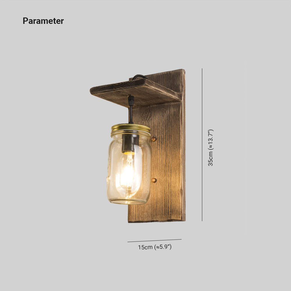 Floroux | Lampe murale en verre rustique