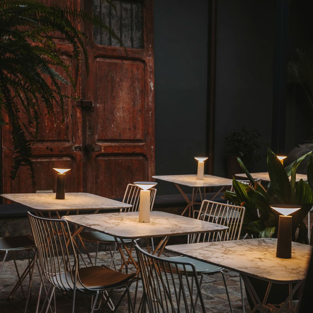 LED table lamp Floroux for outdoor | Adjustable arm | Swivel head | Modern design | Wireless lighting