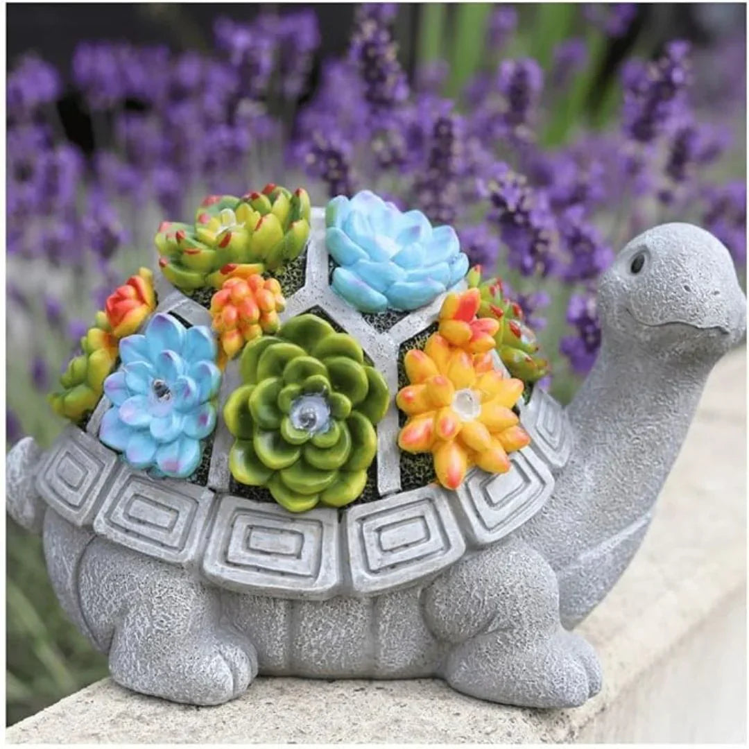 Floroux | Lampe de jardin décorative peinte à la main