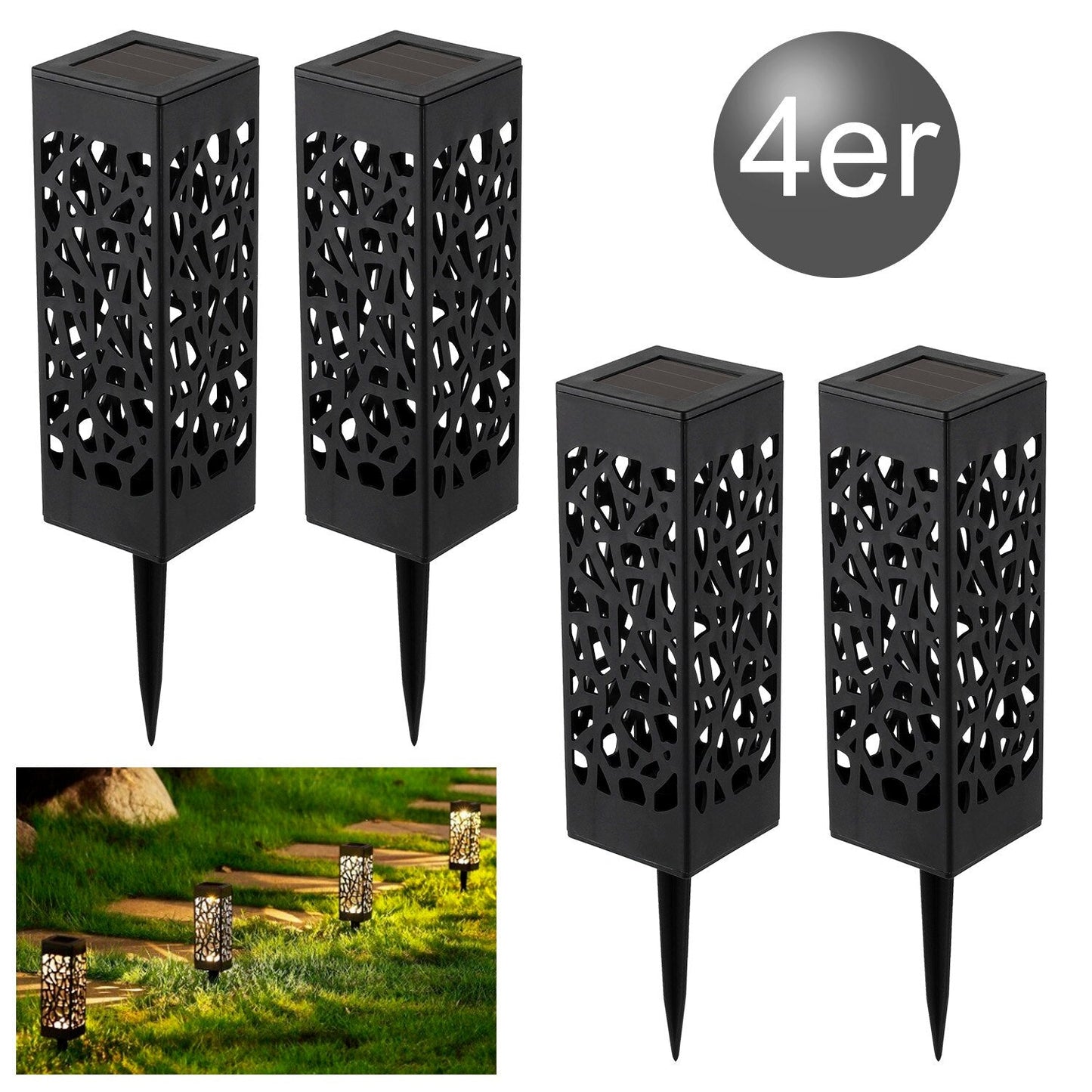 Luxe Lampe de Jardin Solaire (4/6/8/12 lampes)
