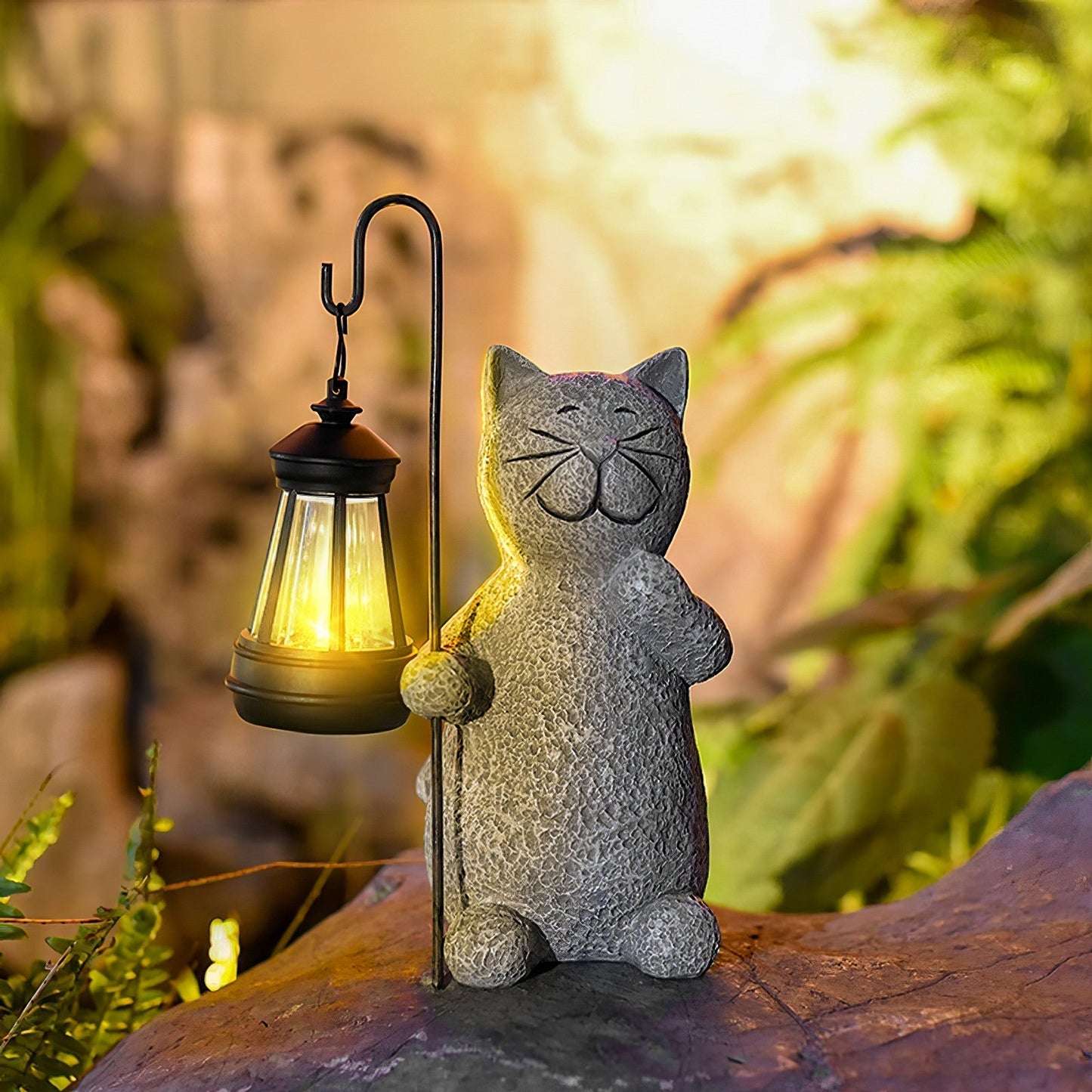 Illuminated cat figurine Floroux | Decorative LED light | Elegant cat lamp for the home