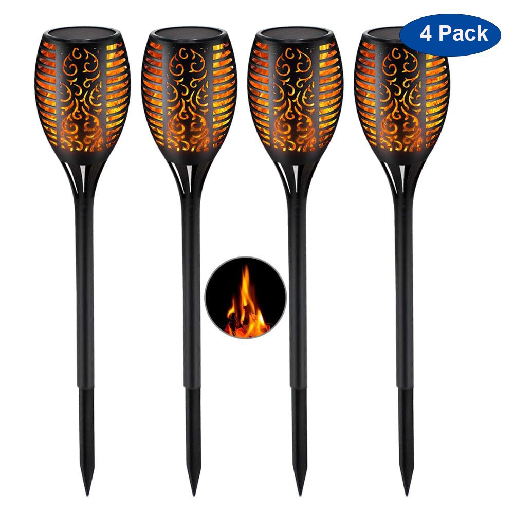 Torches solaires LED Deluxe 96 LED (4 pièces)
