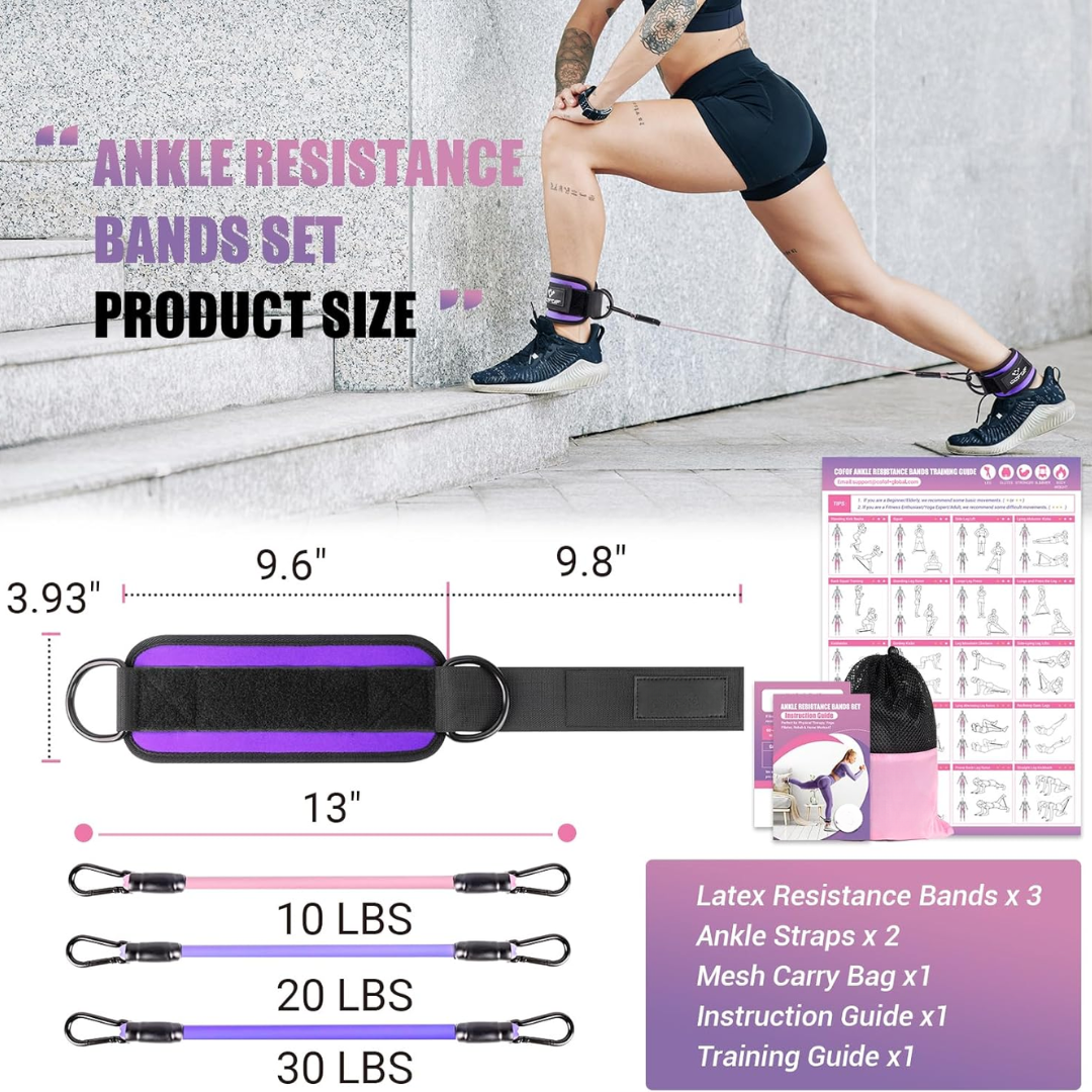 FlexTone - Bandes de résistance pour exercices de hanches et de fessiers