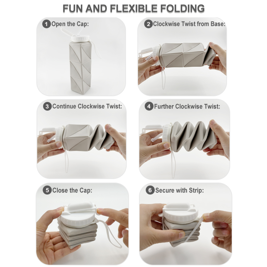 FlexiBottle – Bouteille en silicone compacte 610ml