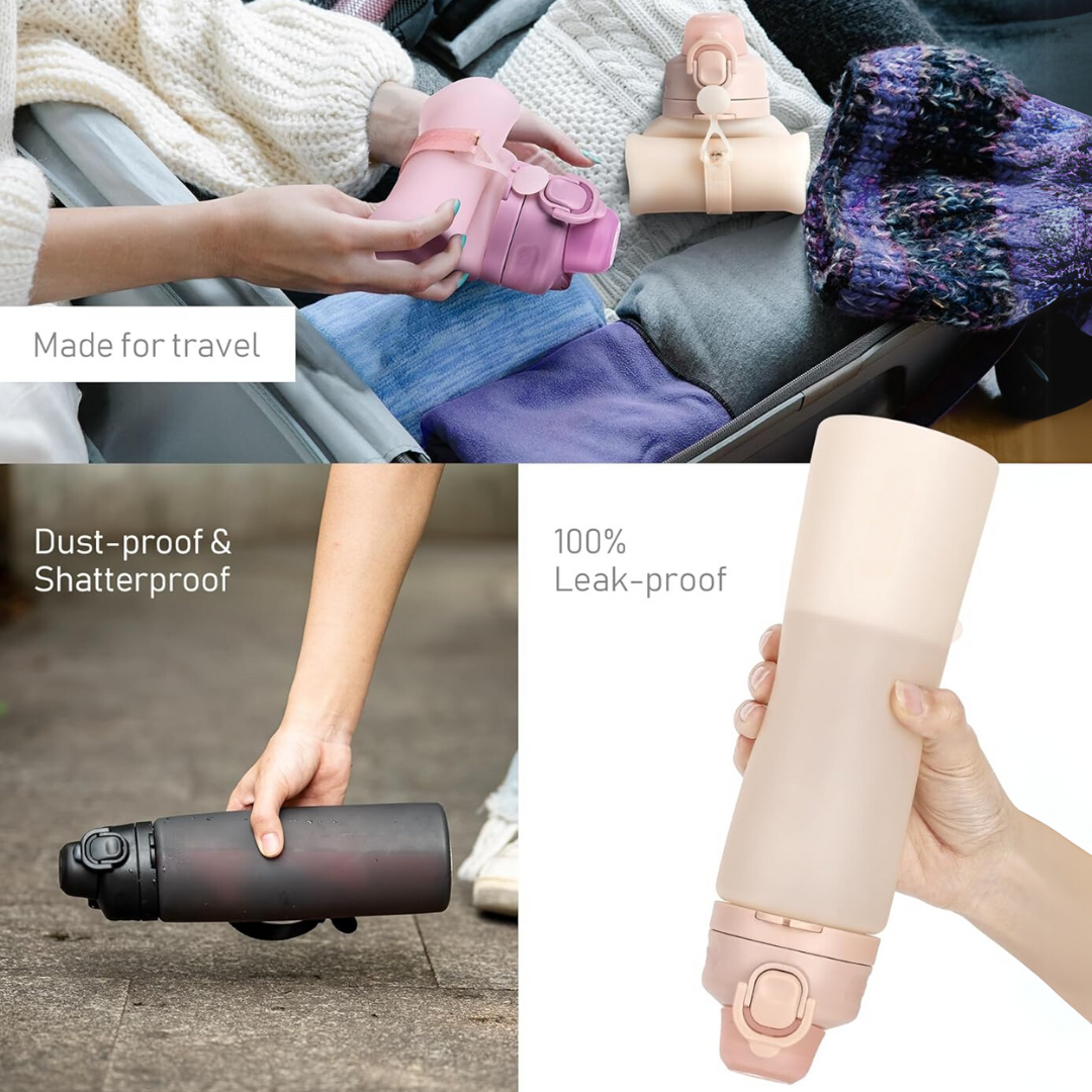 FlexiHydrate - Bouteille d'eau en silicone pliable 600ml