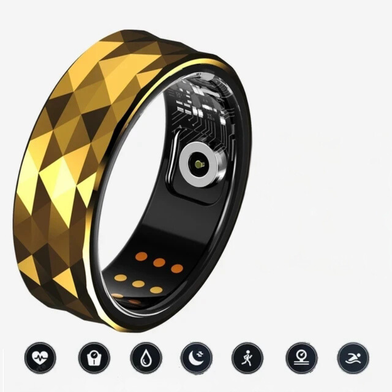 BagueActive – Acier titane avec surveillance de la santé pour les sportifs