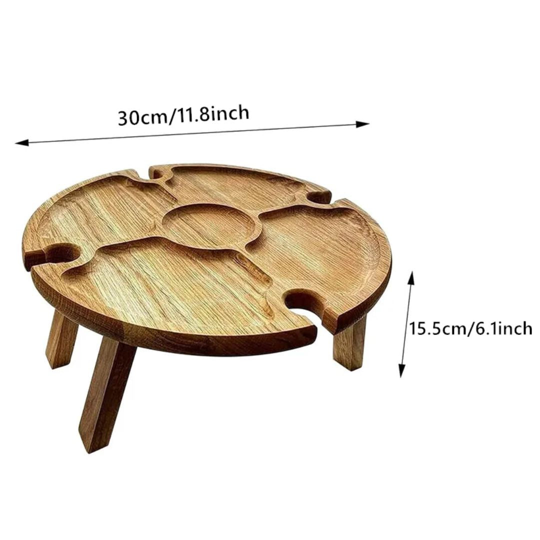 CheeseBoard Delights – Accessoire de pique-nique en bois élégant