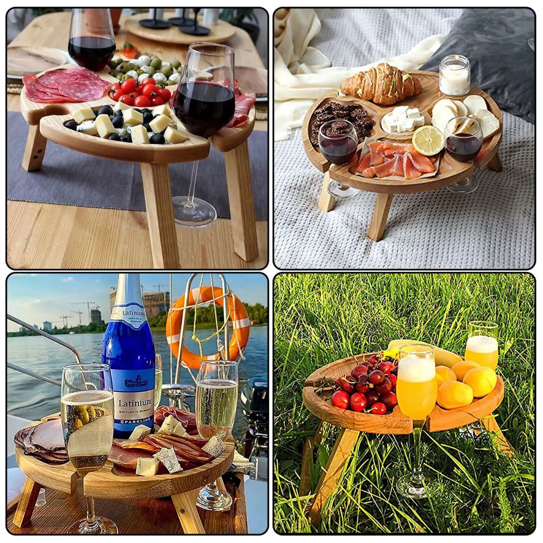 CheeseBoard Delights – Accessoire de pique-nique en bois élégant