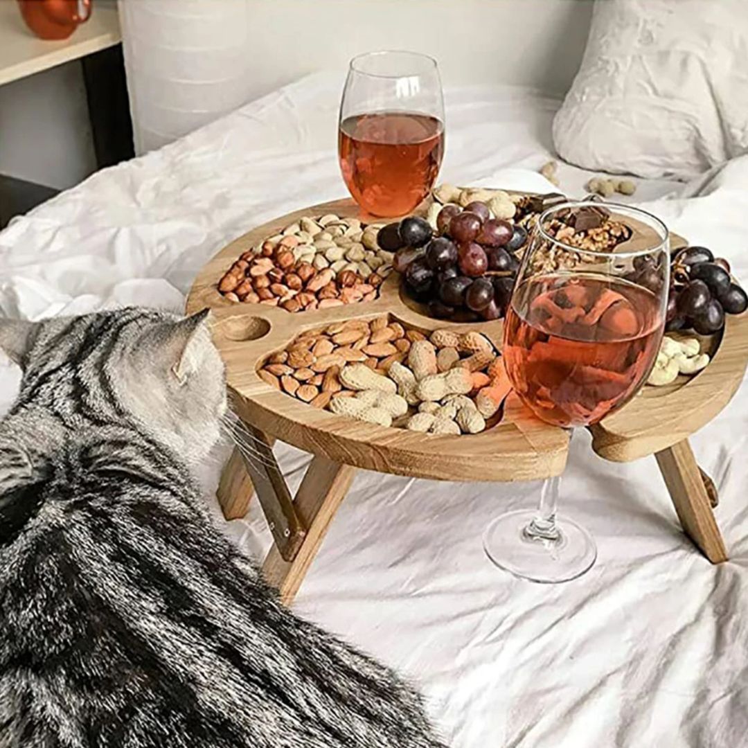 CheeseBoard Delights – Accessoire de pique-nique en bois élégant