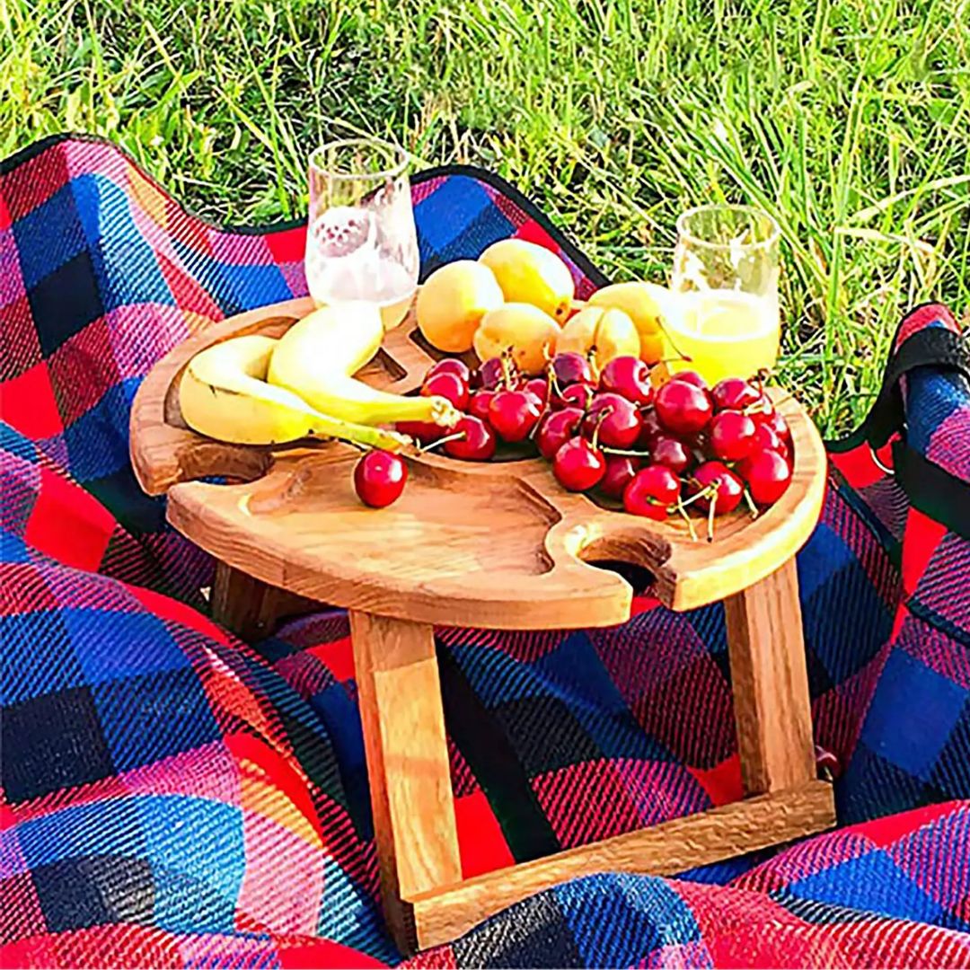 CheeseBoard Delights – Accessoire de pique-nique en bois élégant