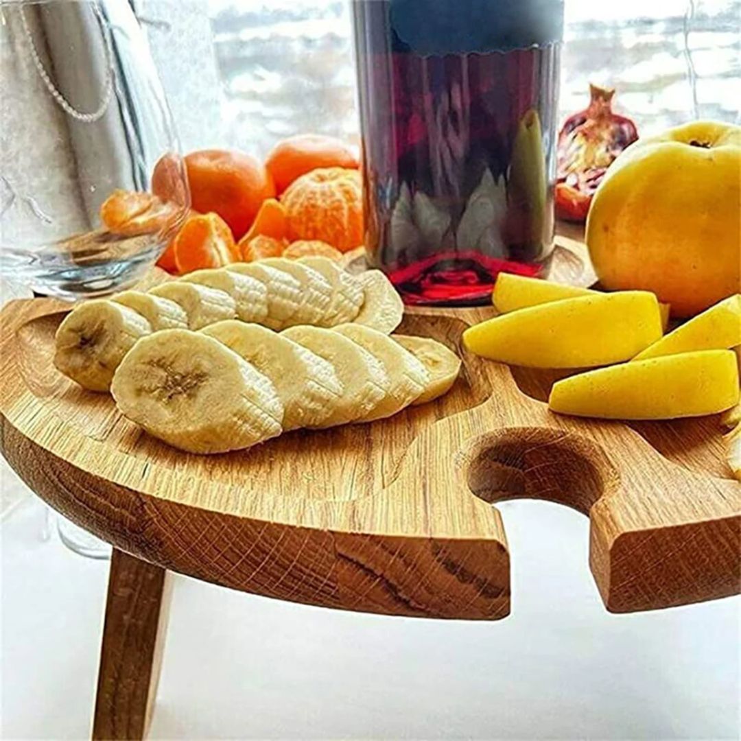 CheeseBoard Delights – Accessoire de pique-nique en bois élégant