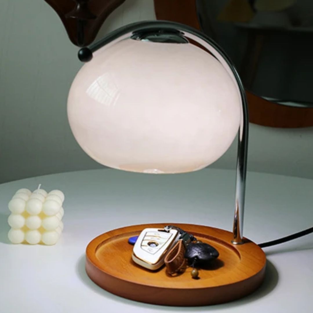 Alyssa Retro Table Lamp - Élégante Éclairage en Verre