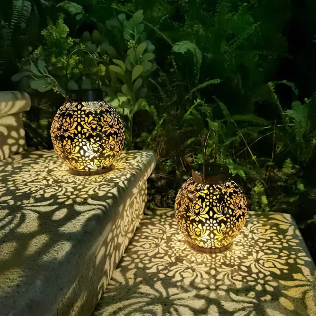 Lampe suspendue de jardin solaire LED étanche - RadiantGlow