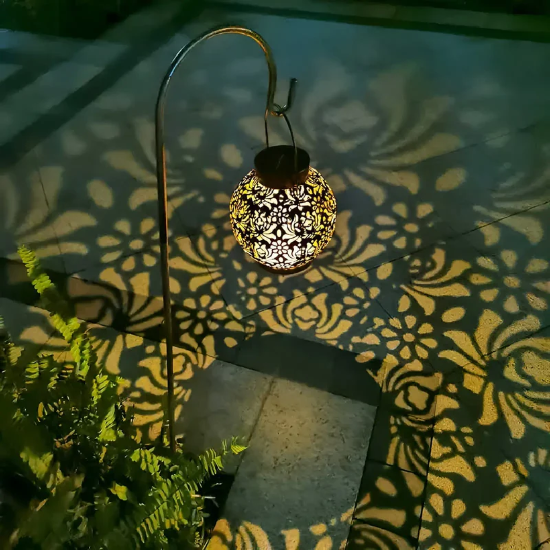 Lampe suspendue de jardin solaire LED étanche - RadiantGlow
