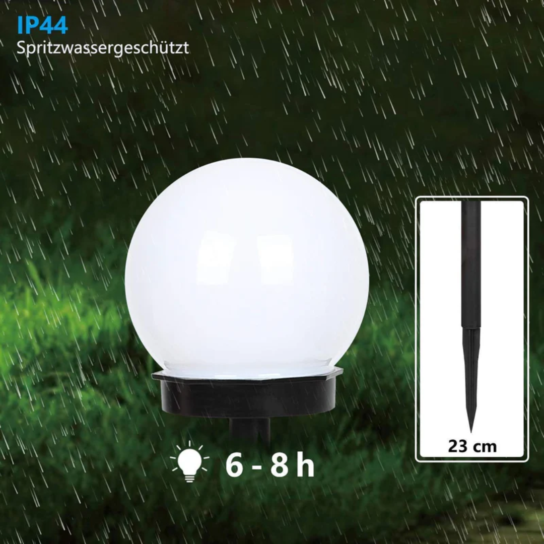 Éclairage de jardin solaire LED étanche 3 pièces - Boules SunLuxe