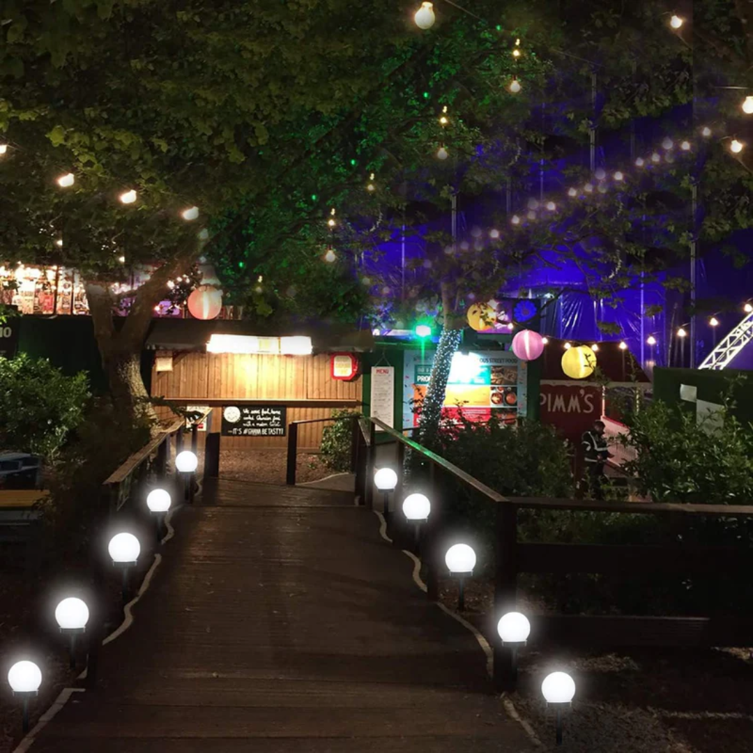 Éclairage de jardin solaire LED étanche 3 pièces - Boules SunLuxe