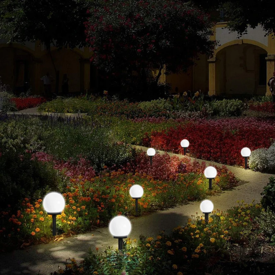 Éclairage de jardin solaire LED étanche 3 pièces - Boules SunLuxe