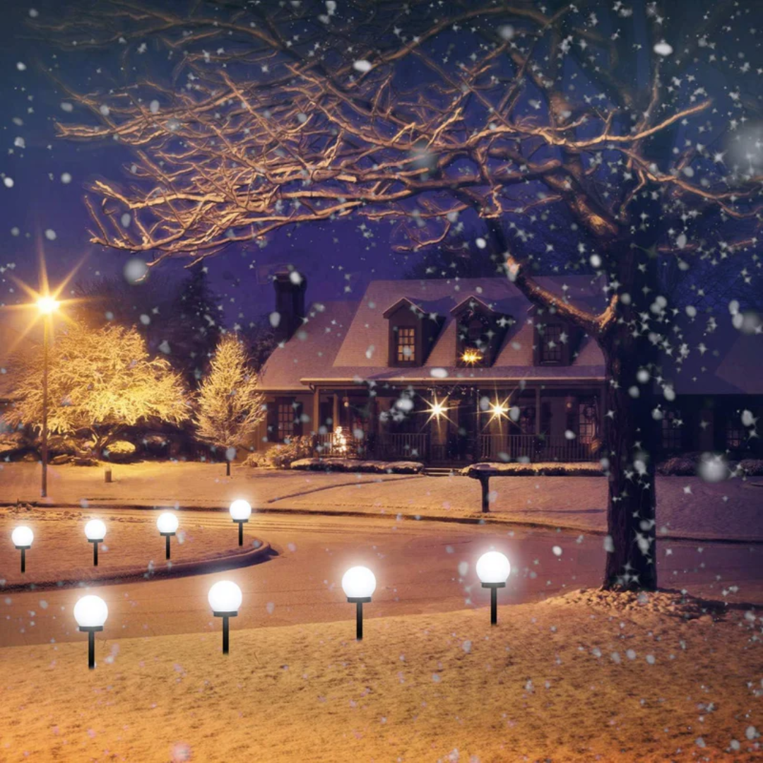 Éclairage de jardin solaire LED étanche 3 pièces - Boules SunLuxe