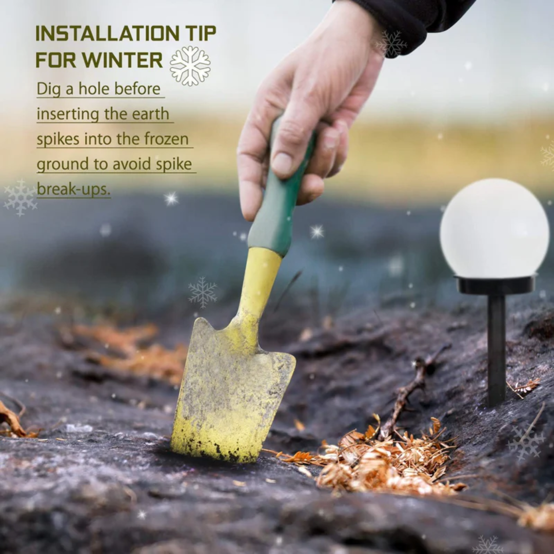 Éclairage de jardin solaire LED étanche 3 pièces - Boules SunLuxe