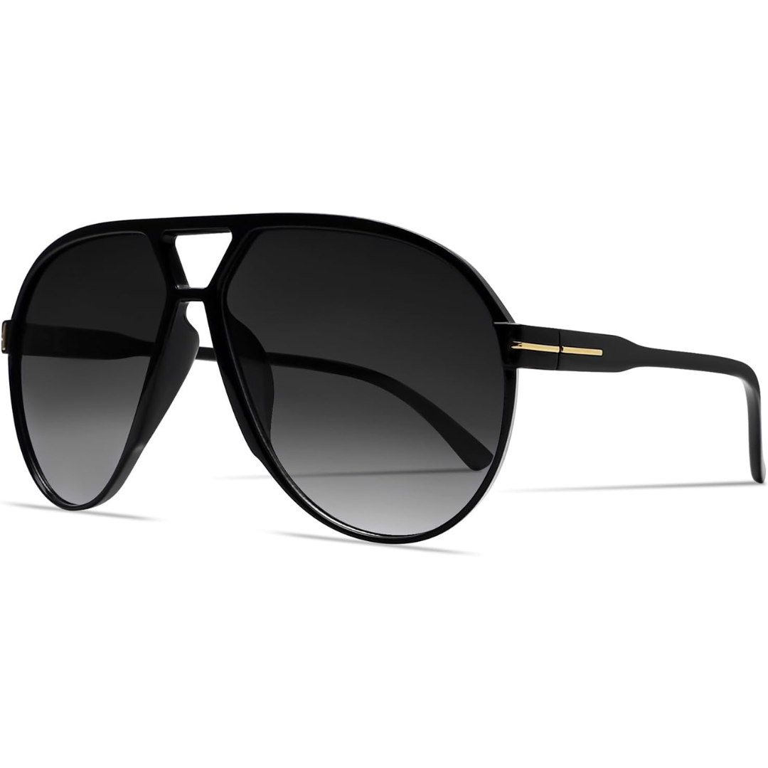 AmaraVision - Lunettes de soleil aviateur rétro grandes