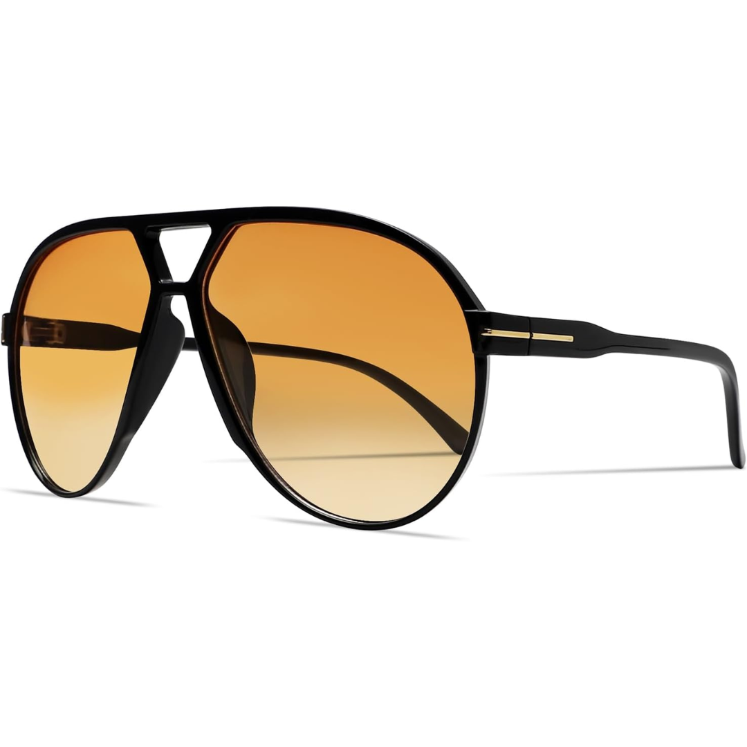 AmaraVision - Lunettes de soleil aviateur rétro grandes