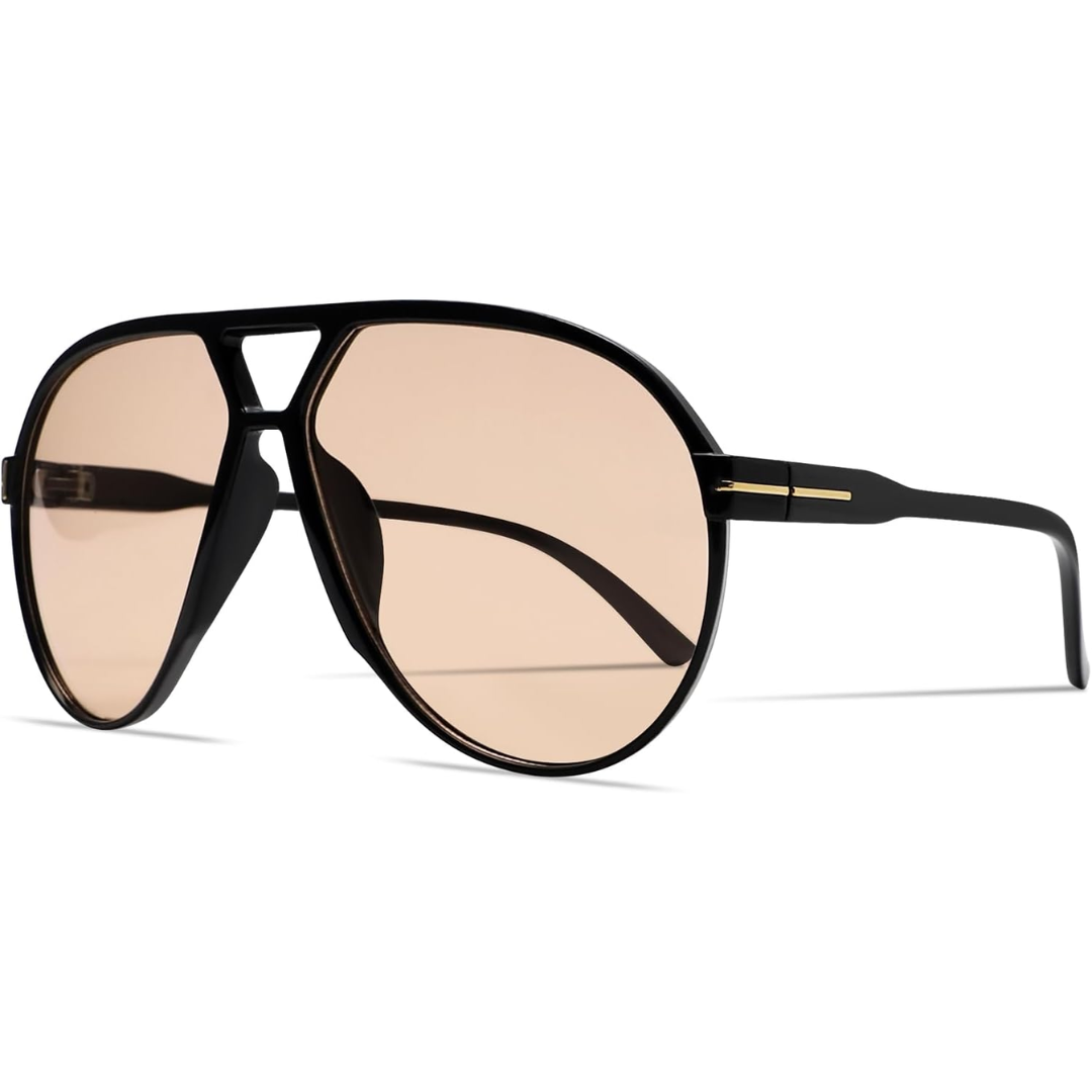 AmaraVision - Lunettes de soleil aviateur rétro grandes