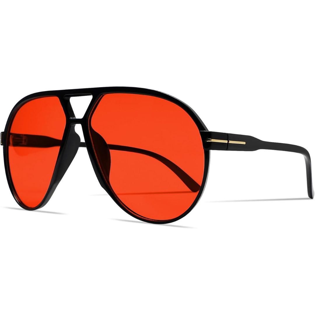 AmaraVision - Lunettes de soleil aviateur rétro grandes