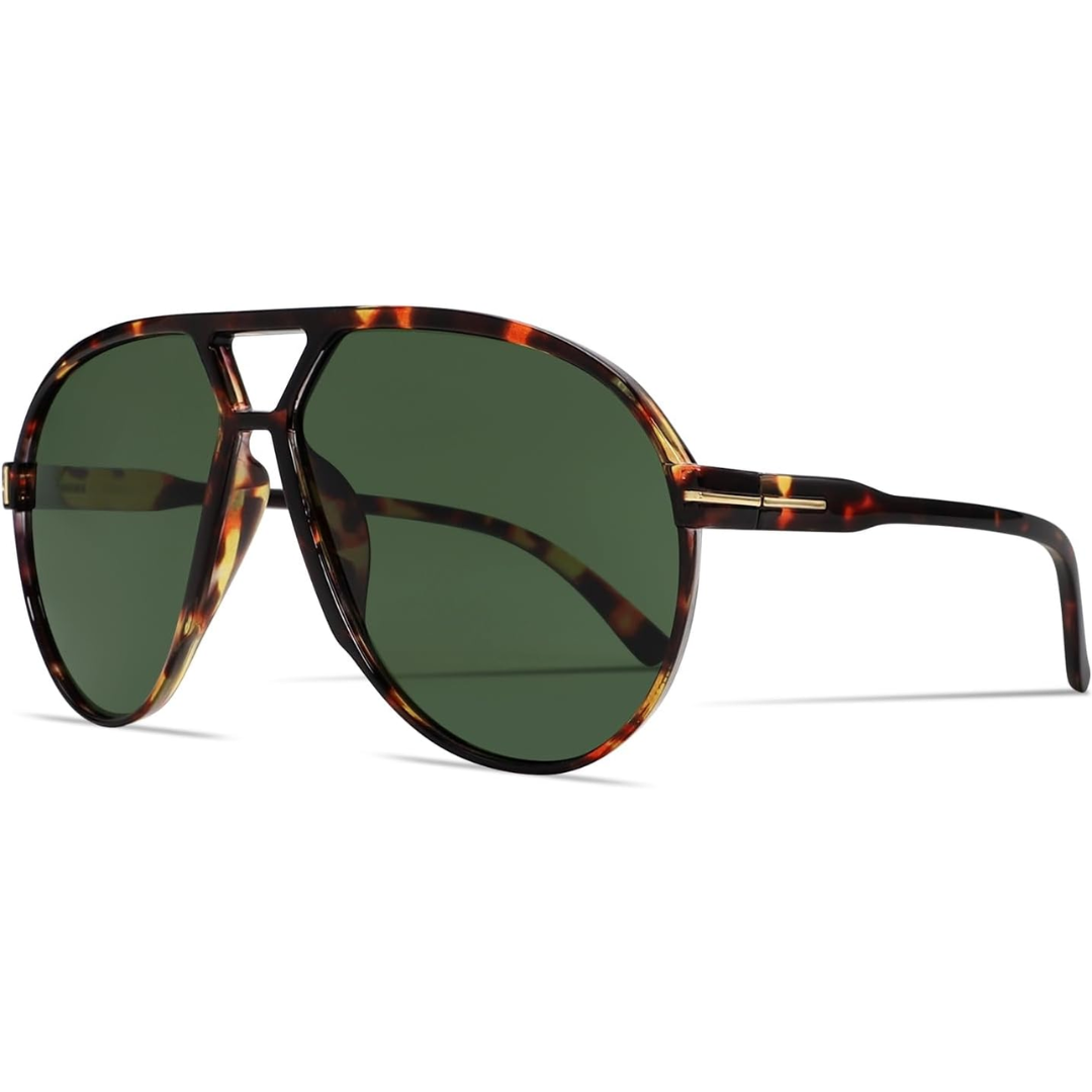 AmaraVision - Lunettes de soleil aviateur rétro grandes