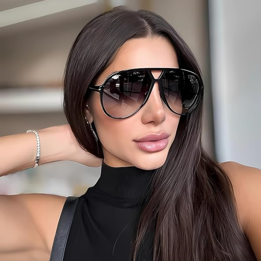 AmaraVision - Lunettes de soleil aviateur rétro grandes
