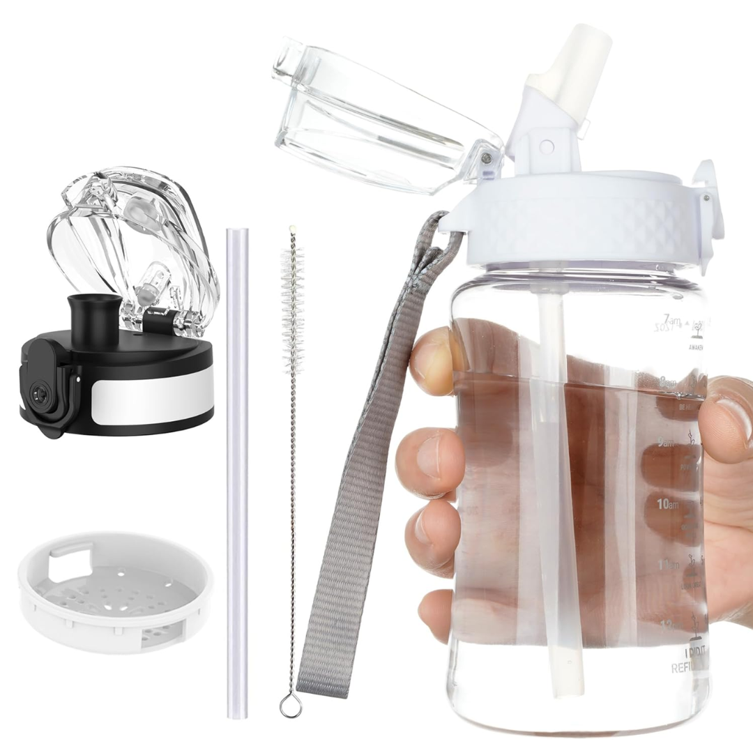EcoFlow - Bouteille d'eau Tritan réutilisable avec paille