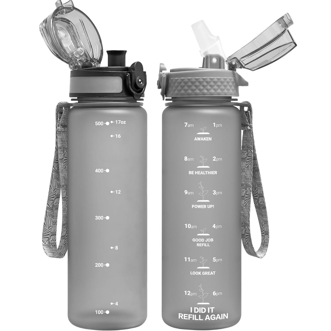 EcoFlow - Bouteille d'eau Tritan réutilisable avec paille