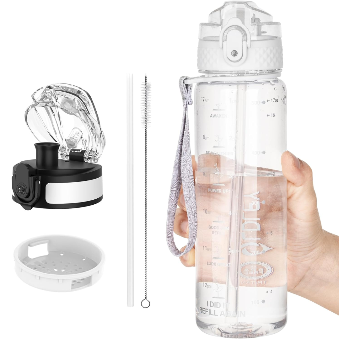 EcoFlow - Bouteille d'eau Tritan réutilisable avec paille