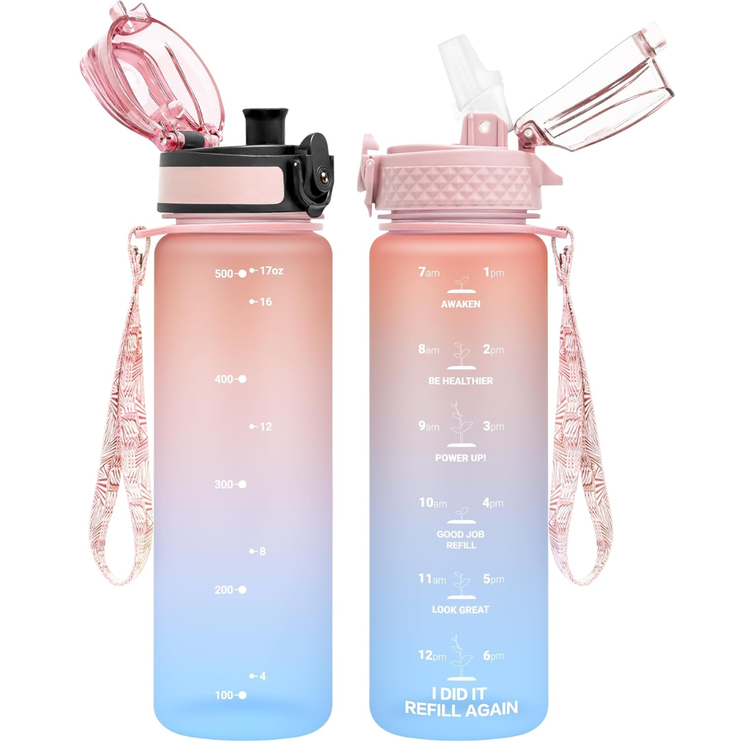 EcoFlow - Bouteille d'eau Tritan réutilisable avec paille