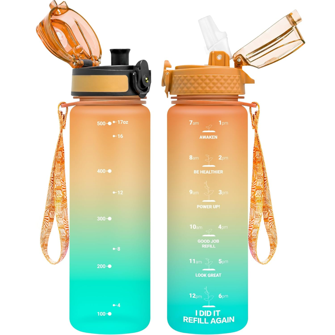 EcoFlow - Bouteille d'eau Tritan réutilisable avec paille
