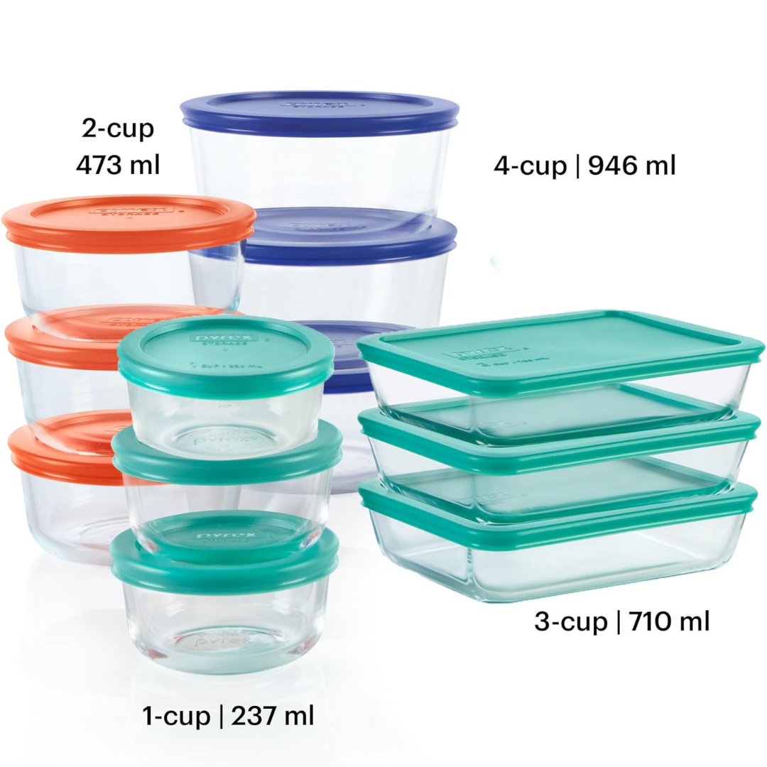GlassKeeper - Set de 12 pots de stockage